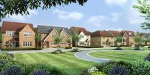 A computer generated image of new Redrow homes at St Nicholas Mews, Basildon.