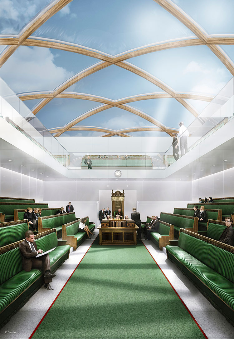 First look inside Gensler\'s temporary Parliament on Thames ... First look inside Gensler\'s temporary Parliament on Thames ...