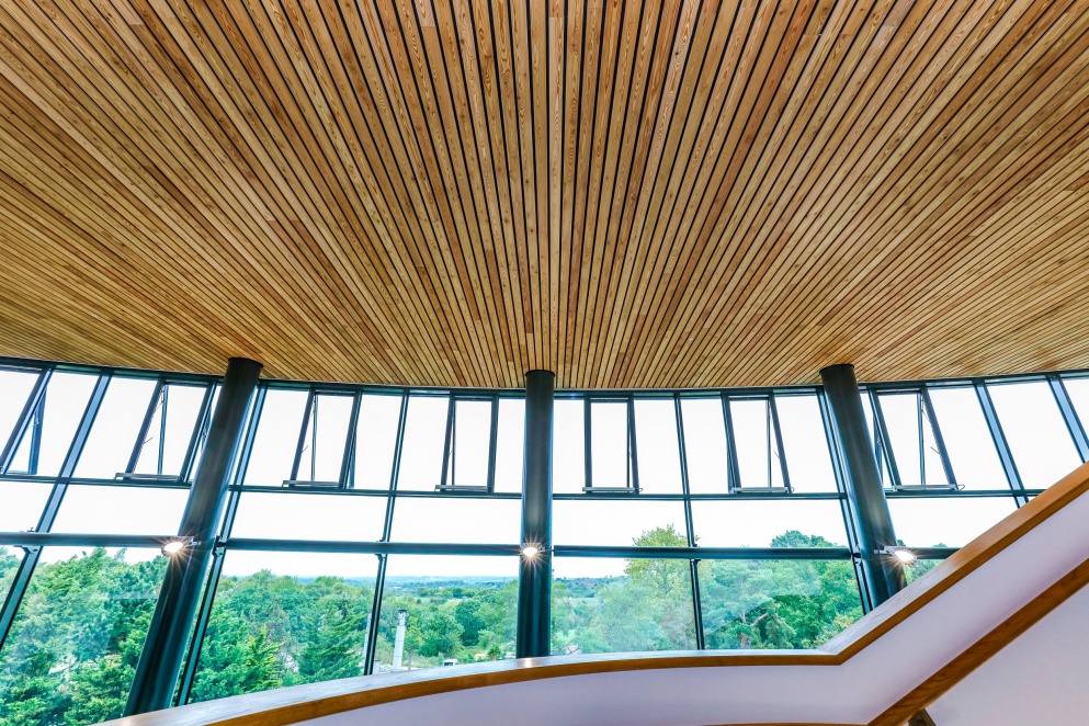 Newly Built Hospital Uses Hunter Douglas Linear Wood Ceiling In