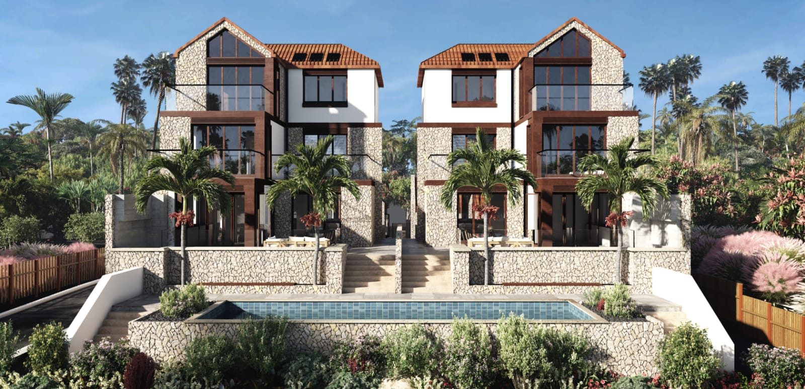 Work starts on Saunders’ luxury Caribbean homes crafted with lava rock
