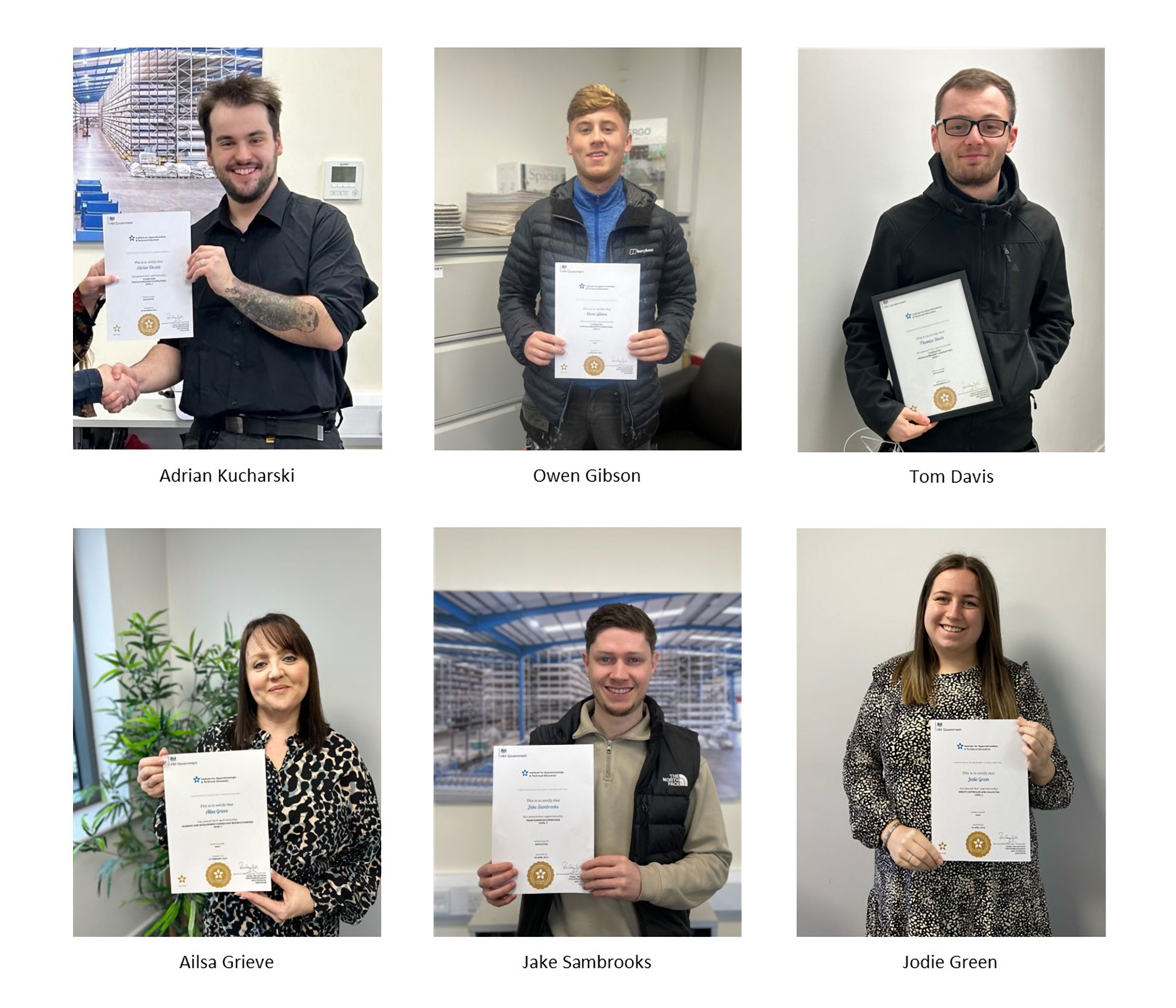 Six successful apprentices for Designer Contracts